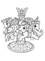 coloriage manege de petits poneys